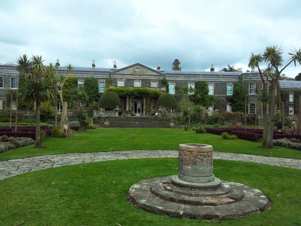 Even on a dull day the house and gardens are beautiful